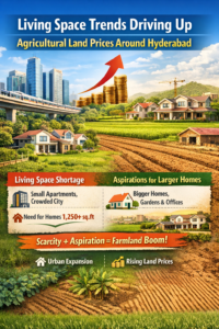 Impact of Living Space Shortage and Larger Home Demand on Farmland Prices in Hyderabad