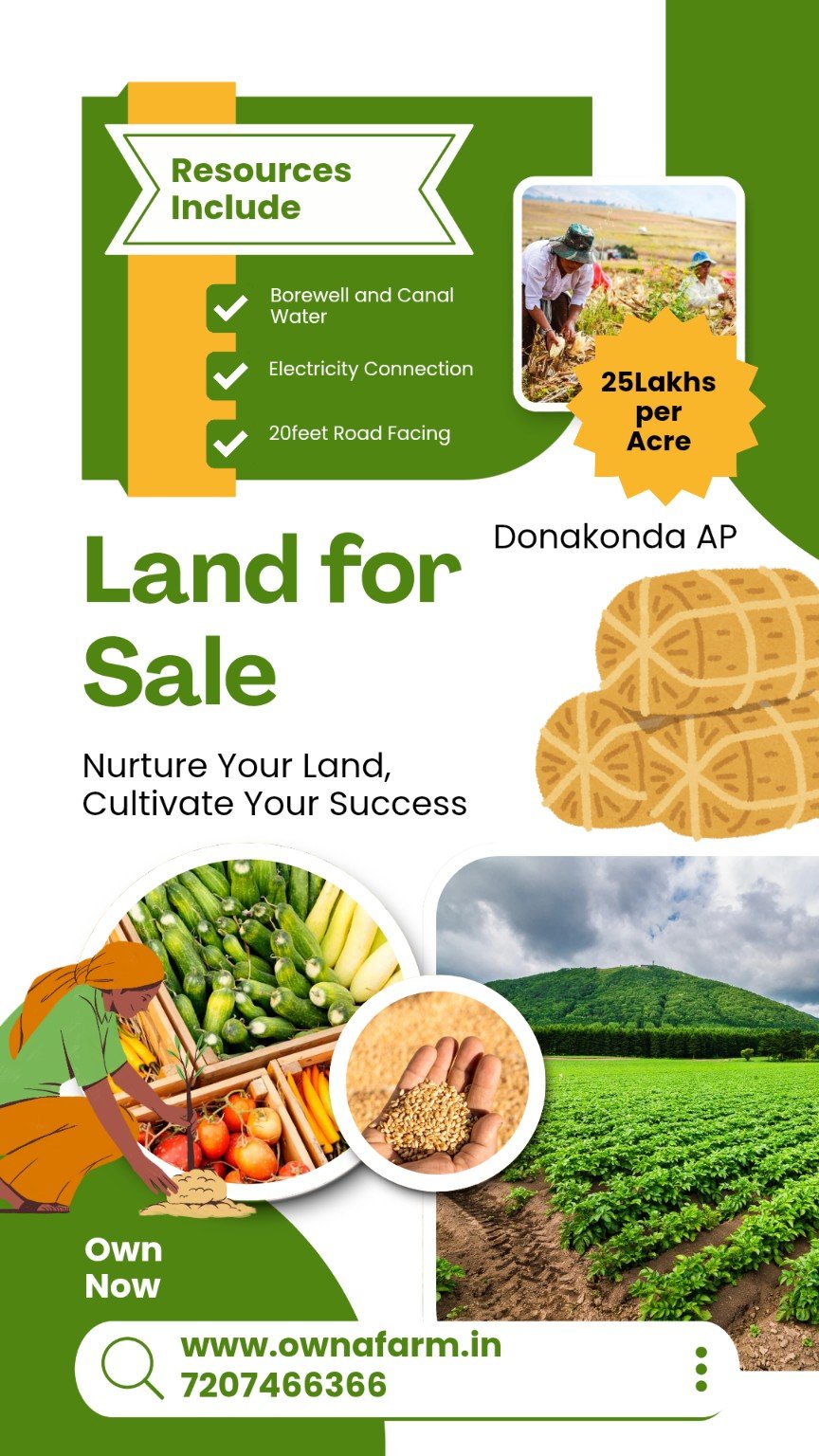 Farmland for Sale in Donakonda Andhra Pradesh – 25 Lakhs per Acre