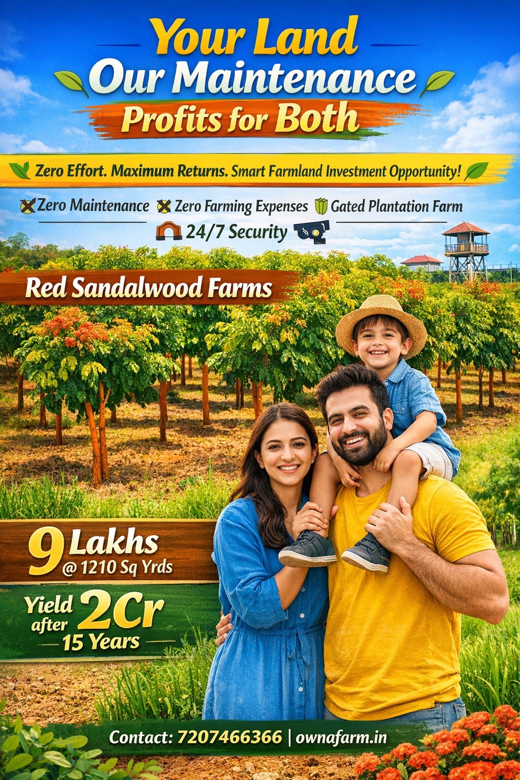 Managed Red Sandalwood Farm Investment with High Returns and Zero Maintenance in India