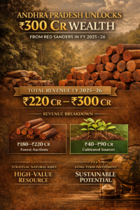 🌳 Andhra Pradesh Red Sanders Revenue (FY 2025–26)