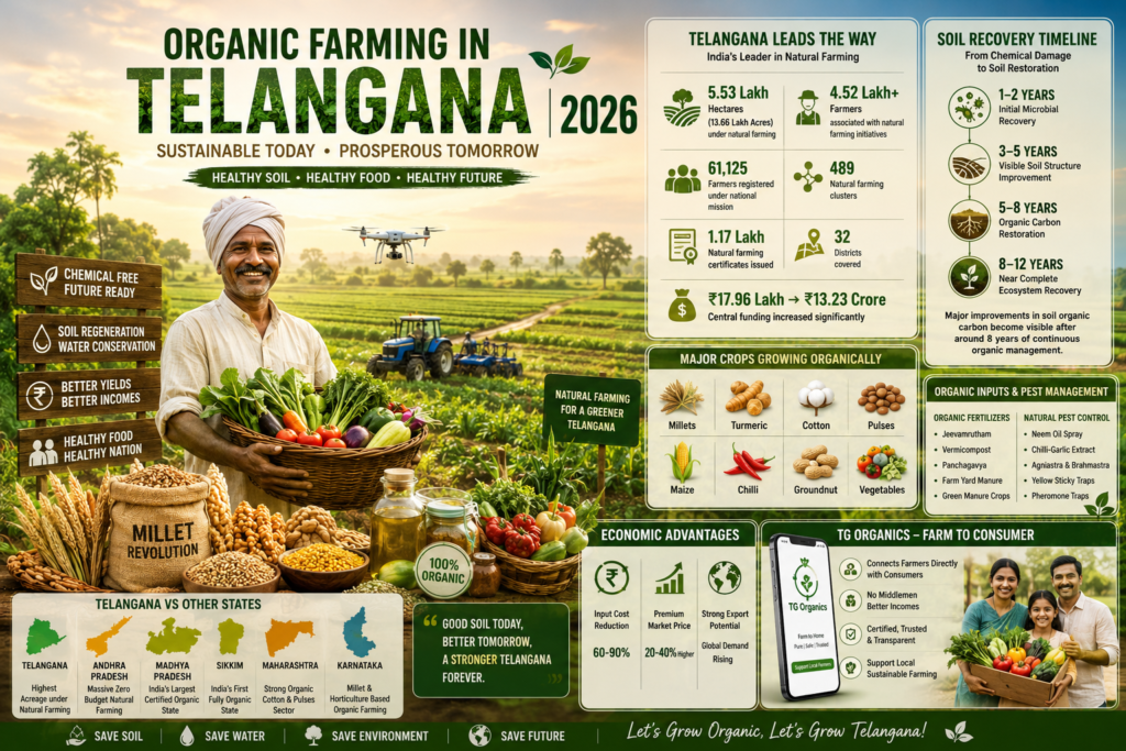 Telangana Organic Farming Growth 2026 with Millets, Natural Farming & Soil Restoration