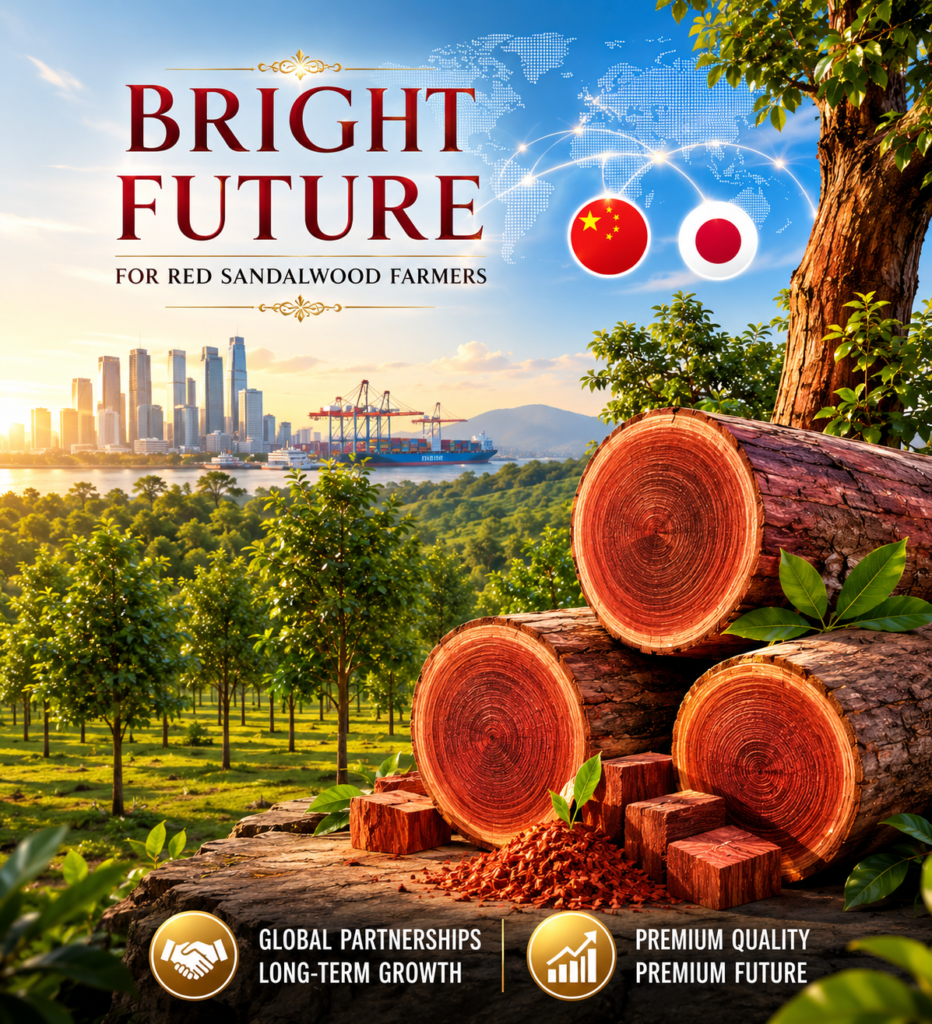 Premium Red Sandalwood Plantation with Global Market Opportunities from China and Japan