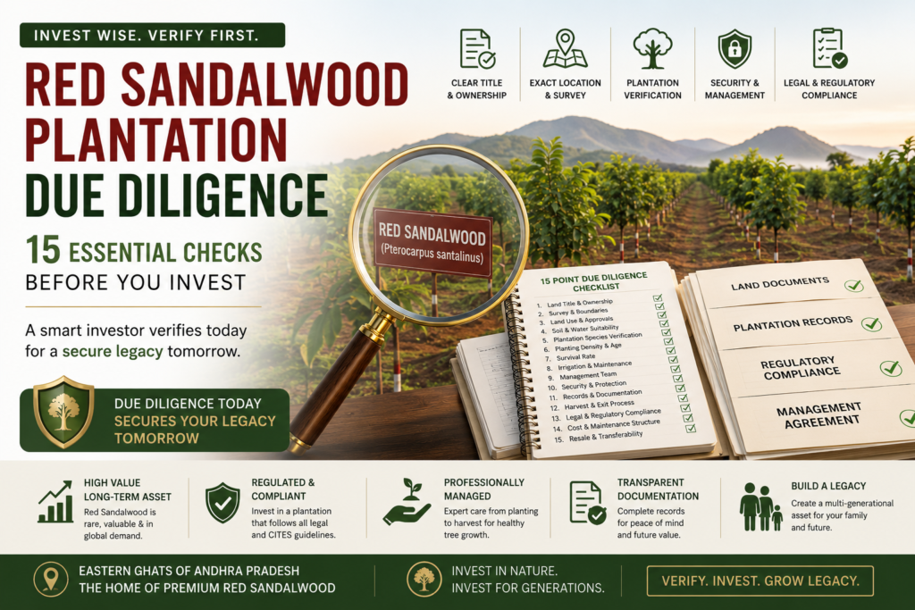 Red Sandalwood Plantation Investment Due Diligence | Land, Plantation & Legal Verification