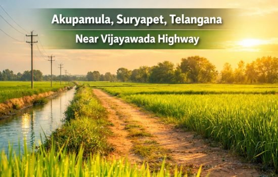 Agricultural Land for Sale in Akupamula Suryapet Telangana Near Vijayawada Highway 3 Acres at 45 Lakhs per Acre